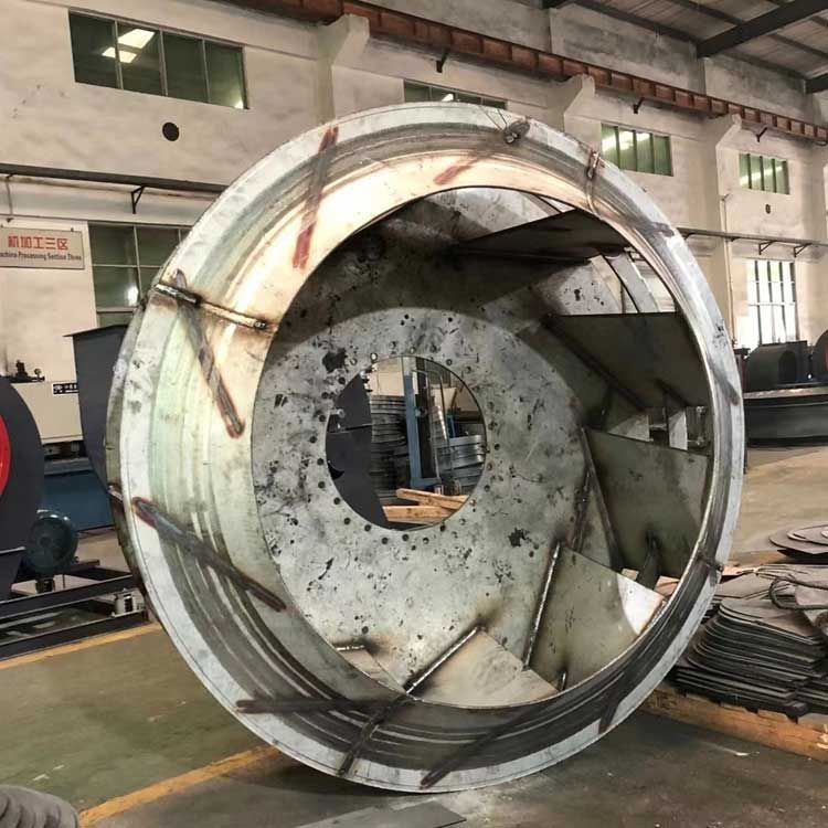 第四步Y4-73锅炉离心引风机安装风轮、电机